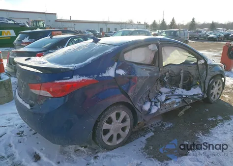 2013 Hyundai Elantra Limited из США, поврежденный, VIN KMHDH4AE1DU593521